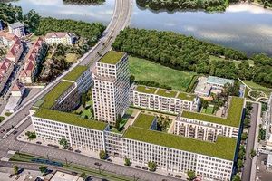  Eine neue Qualität urbanen Wohnens: Die oberen Geschosse des markanten Seetor Towers bieten spektakuläre Ausblicke.  