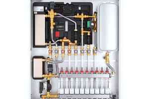  Mit der Wohnungsstation „Regudis-W-HTE“ mit „Duo“-Heizkreistrenn-Modul lässt sich der wohnungsseitige vom gebäudeseitigen Heizkreis trennen. 