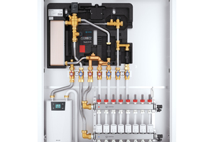  Die Wohnungsstation „Regudis-W-HTE“ mit Durchlauferhitzer ist in der Kobination mit Wärmepumpen ideal. 