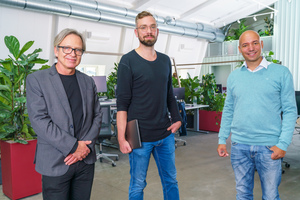  Sie sorgen für Nachhaltigkeit in der Victoriamühle (v.l.n.r.): Sven Klafack (Delta T), Daniel Terhorst (diffferent), Patrick Winkelsdorf (IV Produkt). Es fehlt der Architekt: Christian Gallei – vom Architekturbüro zwischen_raum. 