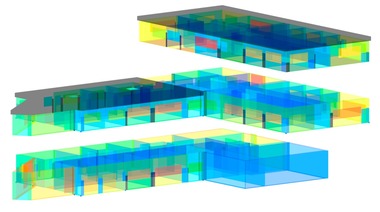  Einfärbung der Bauteile nach Transmissionswärmeverlust in [W] 