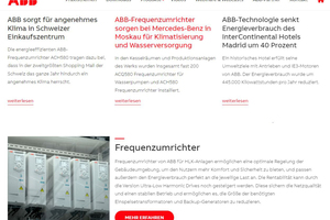  ABB hat ein Portal für Gebäudetechnik aufgebaut, auf dem u.a. Praxisbeispiele zu finden sind 