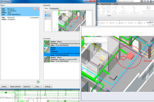  Das, was im CAD- oder BIM-Modellprüfungsprogramm als Problem erkannt wurde, kann als BCF-Nachricht erfasst und dem Projektpartner zugeschickt werden  