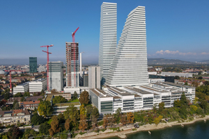  Das Pharmaunternehmen Roche erweitert seinen Hauptstandort in Basel in der Schweiz 