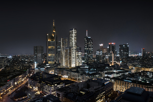  Das Hochhausensemble wird auf dem ehemaligen Grundstück der Deutschen Bank zwischen der Junghofstraße, Neue Schlesingergasse und der Großen Gallusstraße errichtet  