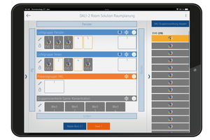  Über die „DALI-2 RS Plug App“ lässt sich die Einzelraumlösung komfortabel parametrieren und in Betrieb nehmen. 