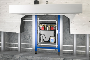  Bild 7: Mit zwei direkt integrierten Sensoren überwacht die Uponor „Motion“ Spülstation permanent die Trinkwassertemperatur und erkennt so Stagnationszeiträume. 
