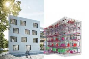  Themenschwerpunkte des Studiums sind u. a. Gebiete der Gebäude- und Versorgungstechnik sowie moderne Planungsmethoden, womit dieses Gebäude mitsamt Technik im Kellerraum visualisiert wurde. 