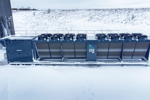  Bild 1: Eine Luft/Wasser-Wärmepumpe mit Kältemittel CO2 ist besonders für hohe Temperaturspreizungen auf der Heizungsseite geeignet. 