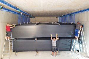  Bild 10: Eisspeicherwärmeübertrager für ein 500 m³ großes Eisspeicherbecken. 