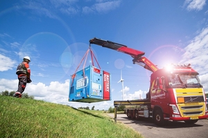  Eine Battery Box bei der Anlieferung durch den Bredenoord Transportservice 