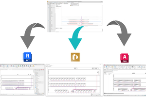  Mit der Version 25 können Strangschemata auch ohne CAD erstellt werden. Zur Weiterverarbeitung können diese dann wahlweise nach „Autodesk Revit“ oder „AutoCAD“ übertragen werden. 