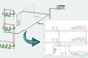  Die automatische Schemagenerierung auf Basis des „Revit“-Modells steht nun sowohl für Heizung als auch für Trinkwasser zur Verfügung. Weitere Gewerke folgen zeitnah.  