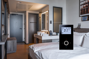  Die Raumbediengeräte wurden softwareseitig mit dem Hotelbuchungssystem gekoppelt. So können die Betriebsmodi per Modbus vorgegeben werden. 