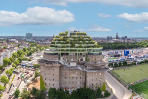  Mitten im Herzen von St. Pauli schickt sich der größte Hochbunker der Hansestadt an, zum Wahrzeichen zu werden. 