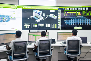  Im Energy Command Center laufen alle wichtigen Leistungs- und Verbrauchsdaten der Gebäude von Capgemini Indien zusammen.  
