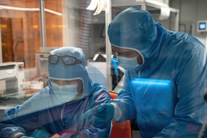  Einblick in die Produktion von OPV-Modulen. 