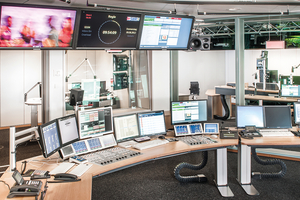  Das Radiostudio des SWR 1 in Stuttgart, wo die Wireworx GmbH die audiovisuelle Medientechnik geplant hat. 