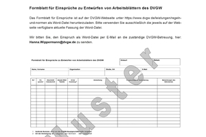  Abbildung 2: Jeder Interessierte kann mit seinen Änderungswünschen zum Gelingen des DVGW W 551-1 (A) beitragen. 