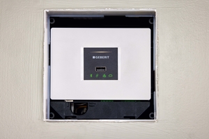  Die Messebetreiber erhalten die volle Kontrolle über die Sanitäranlage zentral über vier Gateways von Geberit. Jedes davon deckt bis zu 30 Endgeräte ab. 