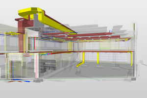  Mithilfe des herstellerneutralen Austauschformats IFC entstand durch den Einsatz von BIM ein präziser digitaler Zwilling des Gebäudes als Single Source of Truth für alle Gewerke. 