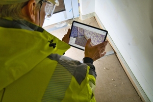  Der Einsatz von AR-Technologie auf der Baustelle erlaubt eine visuelle Kontrolle technischer Installationen im Vergleich zum Fachmodell. Abweichungen werden sofort sichtbar und können gezielt nachverfolgt werden. 