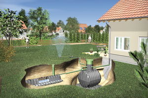  Eine Kombination aus Regenwasserspeicher und Versickerungsanlage schützt besonders gut bei Starkregenereignissen.  
