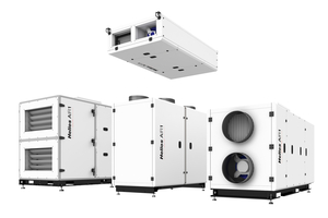 Helios bietet Kompaktlüftungsgeräte mit Wärmerückgewinnung für unterschiedliche Einsatzgebiete mit Luftleistungen bis zu 15.000 m3/h. 