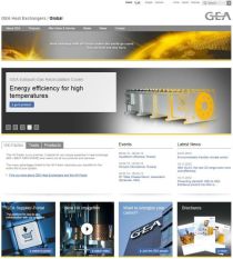 Screenshot des Internetauftritts vom W?rmetauschersegment GEA Heat Exchangers
