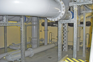 Mit durchdachten Anbauteilen lässt sich eine Vielzahl an Konstruktionsvarianten realisieren. Hier eine stehende Konstruktion im Wasserwerk Dresden-Coschütz. 