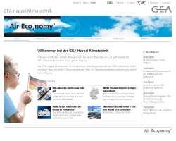  Der Internetauftritt von GEA Happel Klimatechnik präsentiert sich in neuer Aufmachung 
