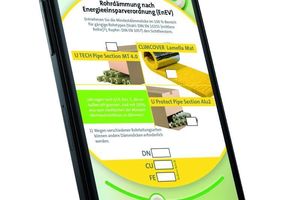  Die App „EnEV Technik“ ist auch auf der Baustelle immer zur Hand. 