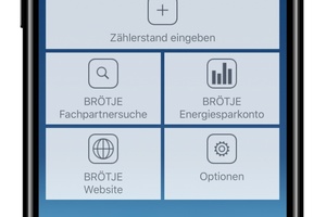  Mit der Brötje-„Energiespar“-App bleibt der Energieverbrauch im Blick. 