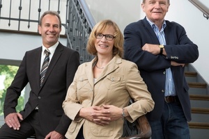  Übernehmen die Aufgaben von Ulrich Stahl (rechts): Christiane Nolte leitet ab September 2014 die KME Academy, Frank Dettmer die Technische Kundenberatung. 