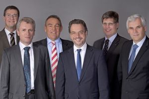  Der IWO-Vorstand (v.l.): Rainer Scharr, Nikolaus Gehrs, der Vorsitzende Stefan Brok, Klaus Hermes, Udo Weber und Jörg Debus 