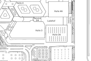  Lageplan der Messehalle 3A auf der Nürnberger Messe 