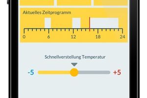  Über eine einfache Bedienoberfläche können mit App auch Betriebsmodi mobil verändert und die gewünschte Temperatur eingestellt werden 