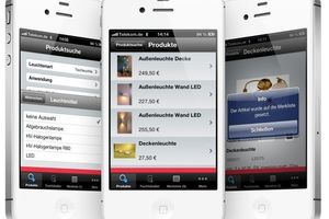  Die kosten­lose App „Lichtideen“ für iOS und Android-Betriebssysteme auf Smartphones 