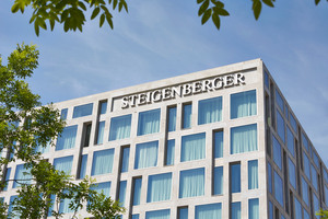  Das Steigenberger Hotel in Berlins Europacity hat für die nachhaltige und umweltfreundliche Ausrichtung eine Zertifizierung nach DGNB-Standard erhalten. 