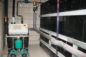 Regenwassertank, dessen Inhalt für die WC-Spülkästen genutzt wird 