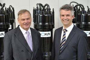 Dr. Klaus Hoffmann (links) und Frank Schröder führen die Homa Pumpenfabrik GmbH gemeinsam. 