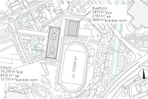  Lageplan der Schule und Turnhalle 