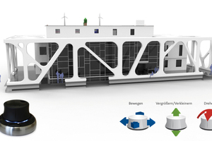  DDS-CAD ermöglicht ein Maximum an Bedienkomfort per 3D-Maus von 3Dconnexion. 