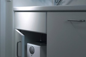  Die Teeküchen der Klinik und der HNO-Praxis sind  mit Comfort-Kleinspeichern „Huz 5 Comfort“ ausgestattet – somit stehen bei jeder Wasserentnahme 5 l Warmwasser zur Verfügung 