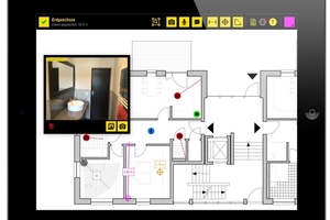  Blick auf ein Beispielprojekt mit Fotos, Notizen und verschiedenen Maßfunktionen 