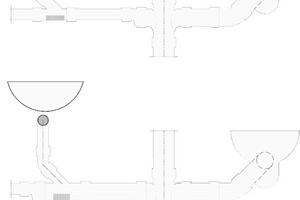  Dimensionierung und Verlegung: Anschluss von fäkalienfreien und fäkalienhaltigen Anschlussleitungen ohne die Gefahr des Fremdeinspülens dank dem Doppelabzweig mit Innenradius D/2. 