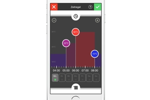 Per App lässt sich bequem einstellen, zu welcher Uhrzeit in welchem Raum welche Temperatur erwünscht ist. 