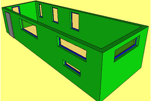  Modell Bauwagen auf BDF-Wechselbrücke für die Berechnung 
