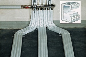  Mit der Missel Kompakt-Dämmhülse lassen sich auch mehrere Rohrleitungen ohne Hohlraumbildung nebeneinander verlegen 