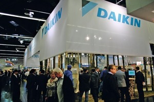  Der Messestand von Daikin wurde mit Materialien errichtet, die für den Messeauftritt geliehen und anschließend einer Nachnutzung zugeführt wurden 